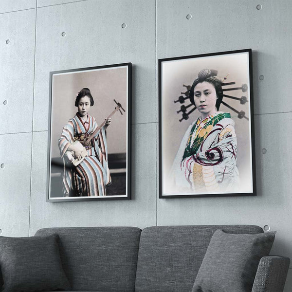 Art print of an Oiran  courtesan of the red light district of Yoshiwara in Tokyo